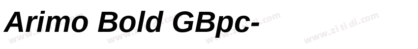 Arimo Bold GBpc字体转换